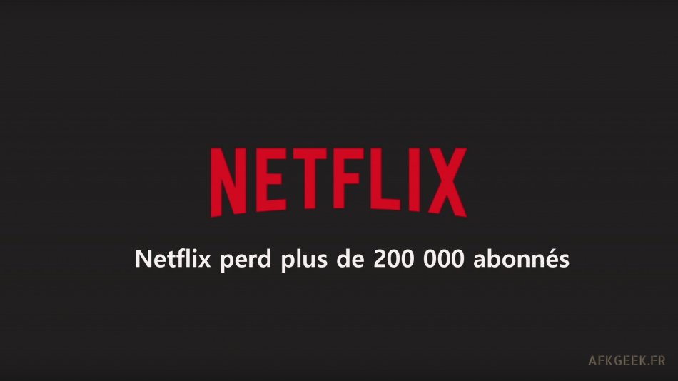 Netflix en difficultés !